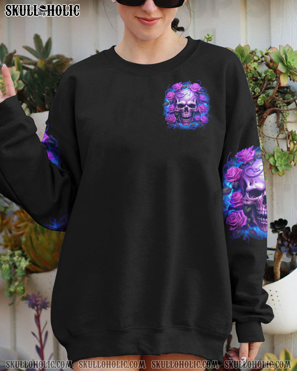 HEAVEN DON’T WANT ME ROSE SKULL ALL OVER PRINT – TLTR1406234