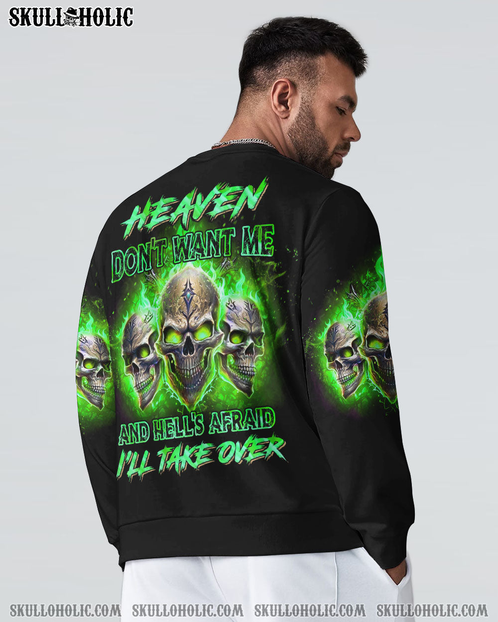 HEAVEN DON’T WANT ME SKULL ALL OVER PRINT – YHHN0902232