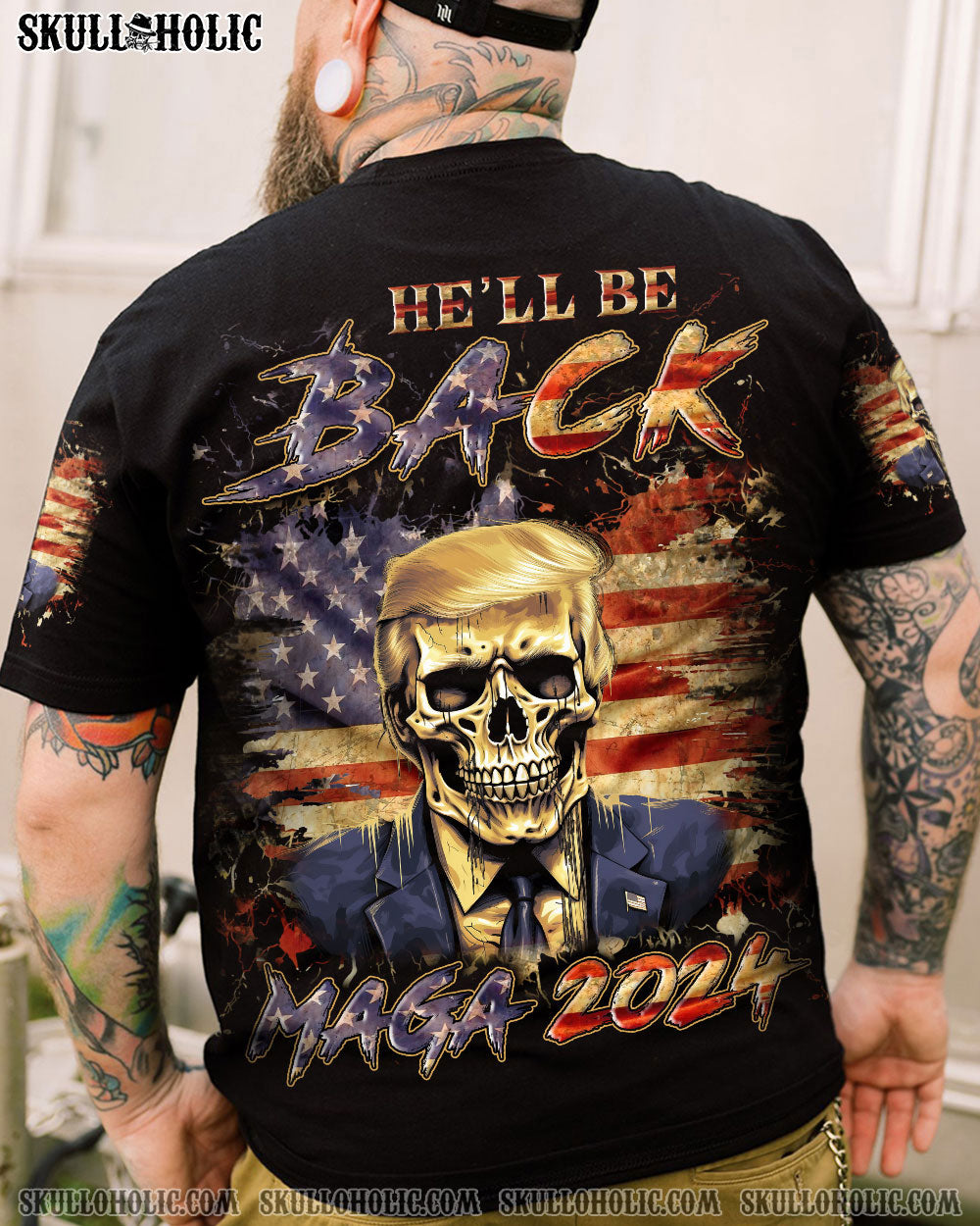 HE’LL BE BACK MAGA 2024 ALL OVER PRINT – YHLN3101241