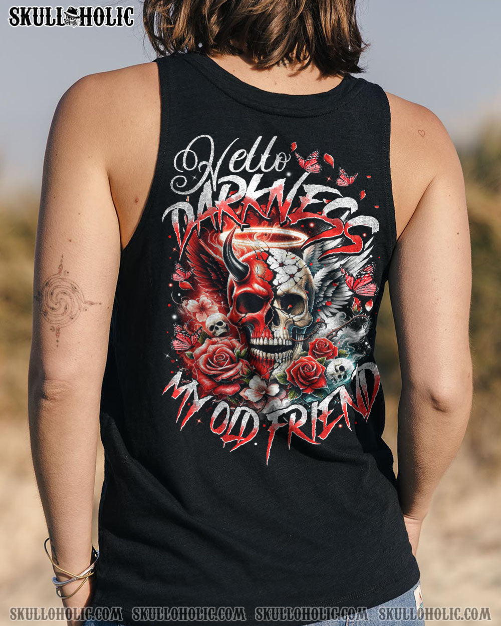 HELLO DARKNESS MY OLD FRIEND ANGEL AND DEVIL ALL OVER PRINT – TYTM3101241