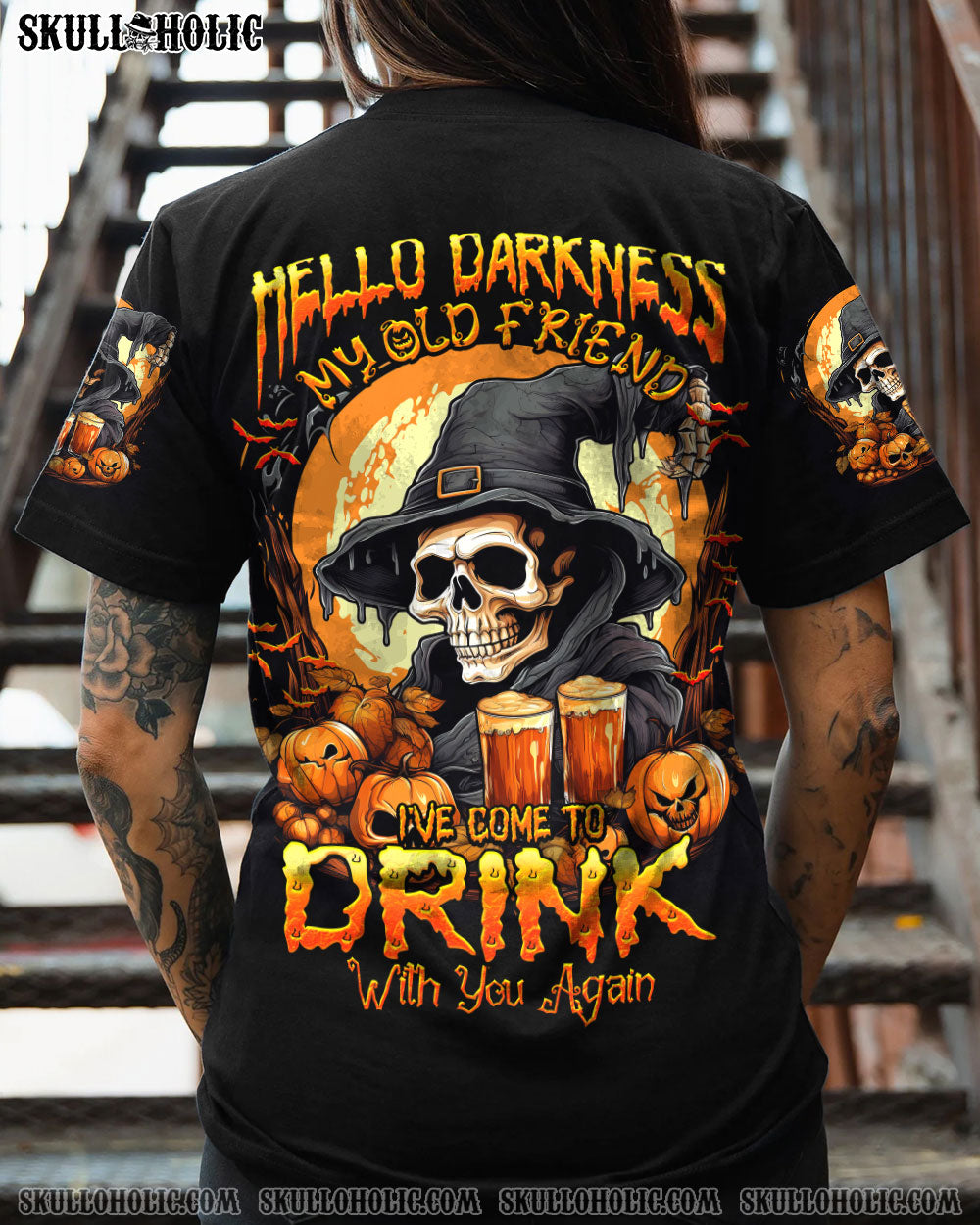 HELLO DARKNESS MY OLD FRIEND HALLOWEEN ALL OVER PRINT – TYTD2107235
