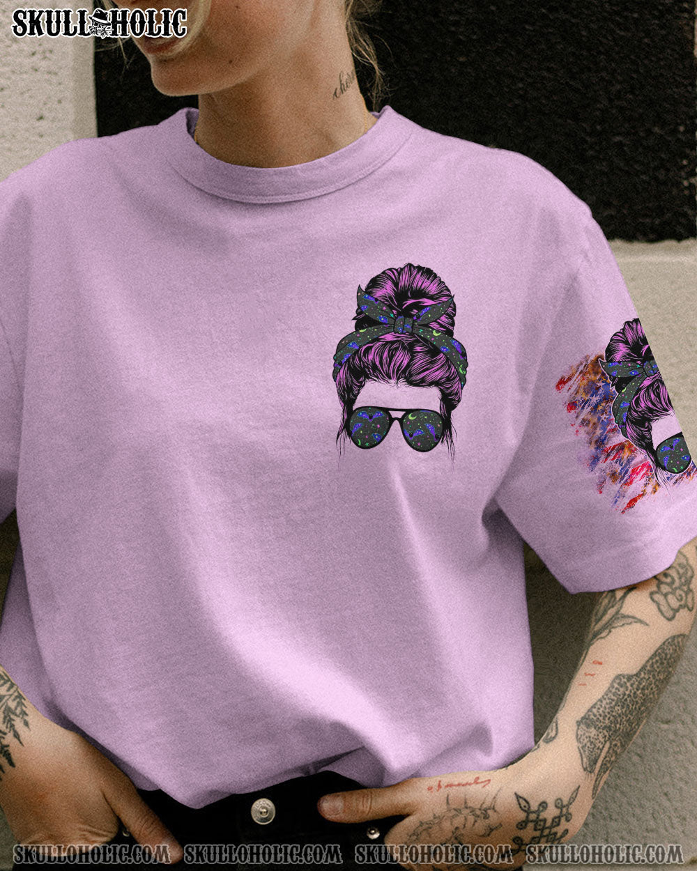 HELLO DARKNESS MY OLD FRIEND MESSY BUN HALLOWEEN ALL OVER PRINT – TLNO2707233