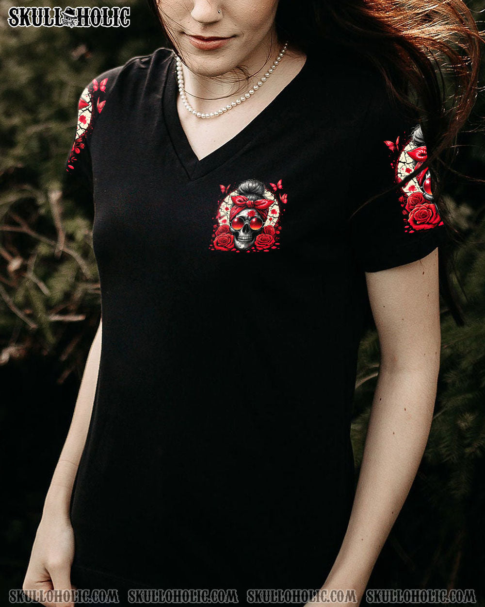 HELLO DARKNESS MY OLD FRIEND MESSY BUN SKULL ALL OVER PRINT – TYHI0805242