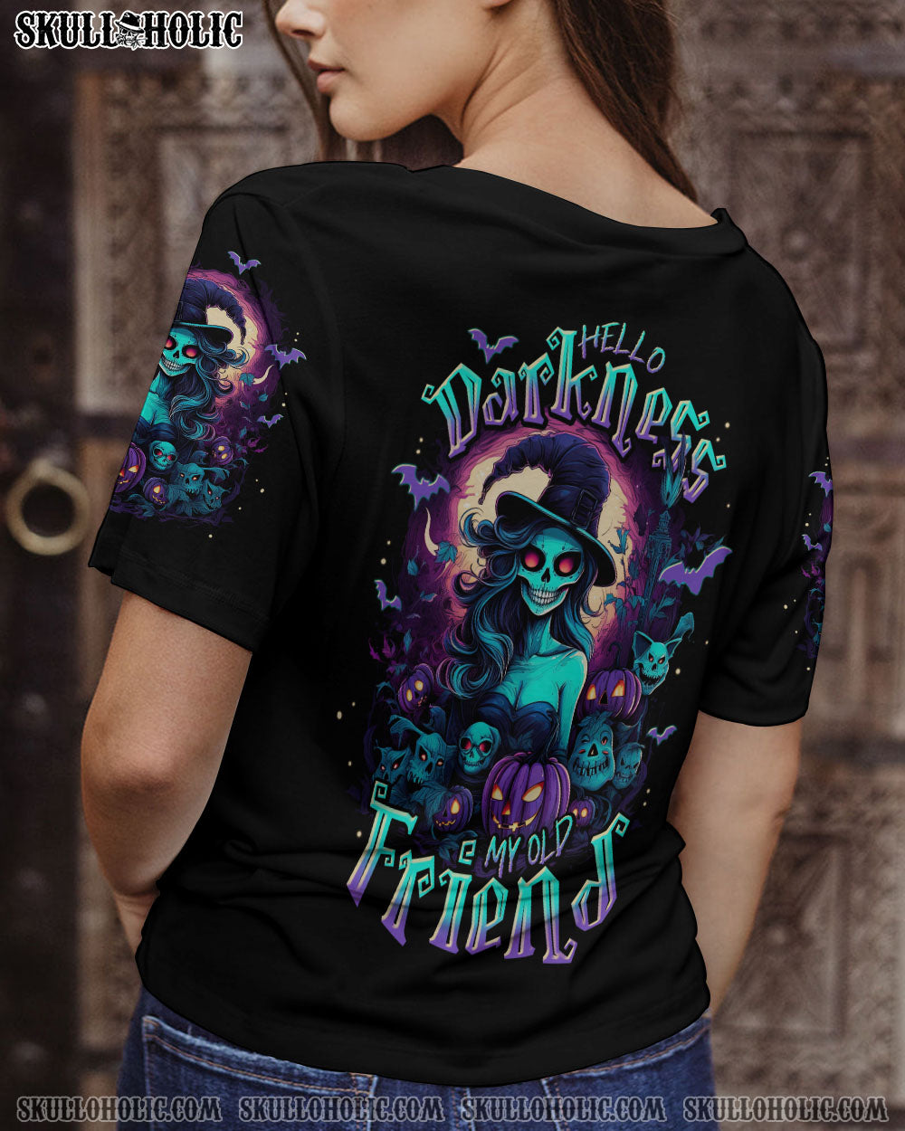 HELLO DARKNESS MY OLD FRIEND WITCH HALLOWEEN ALL OVER PRINT – TLNT0808233