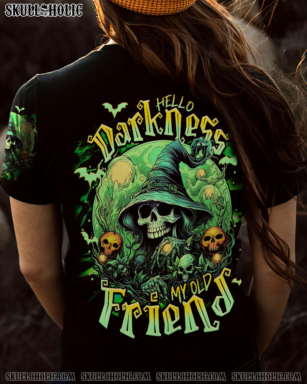 HELLO DARKNESS MY OLD FRIEND WITCH HALLOWEEN ALL OVER PRINT – TLNT0908232