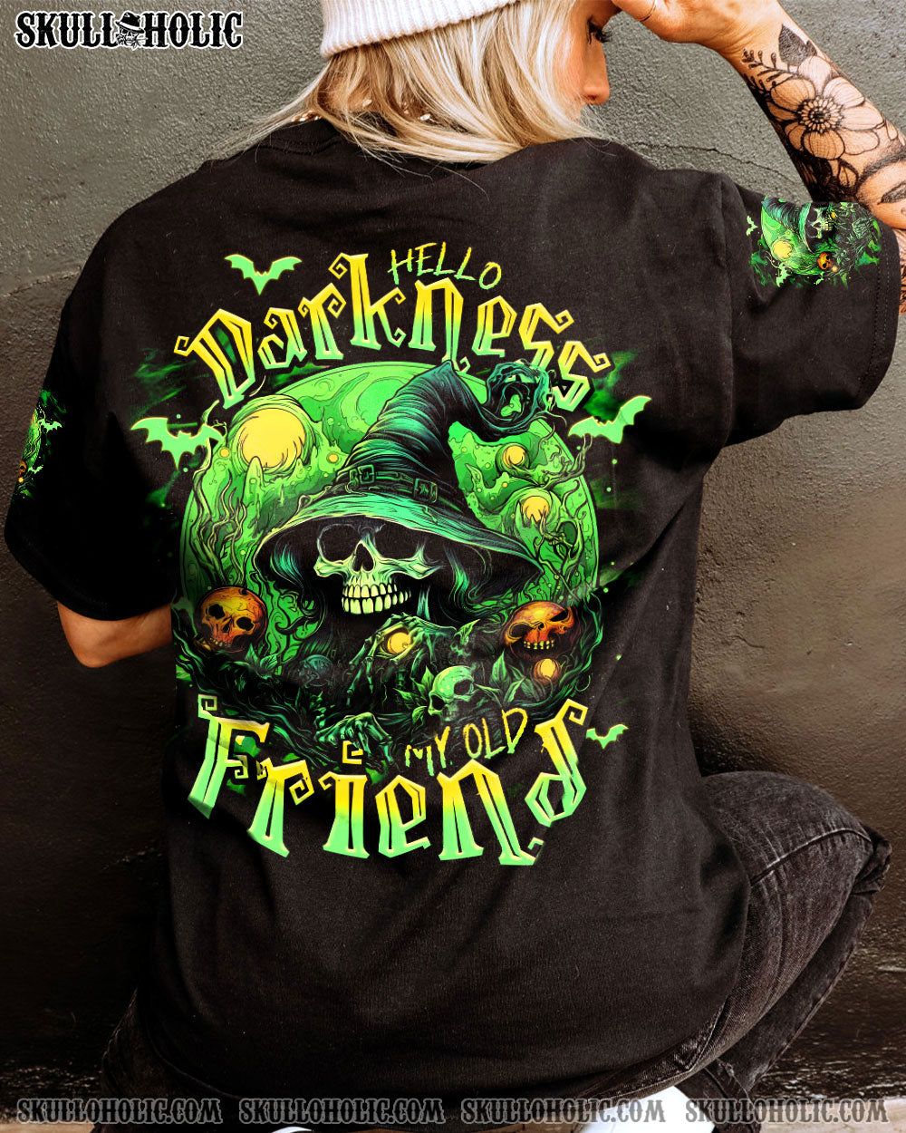 HELLO DARKNESS MY OLD FRIEND WITCH HALLOWEEN ALL OVER PRINT – TLNT0908232