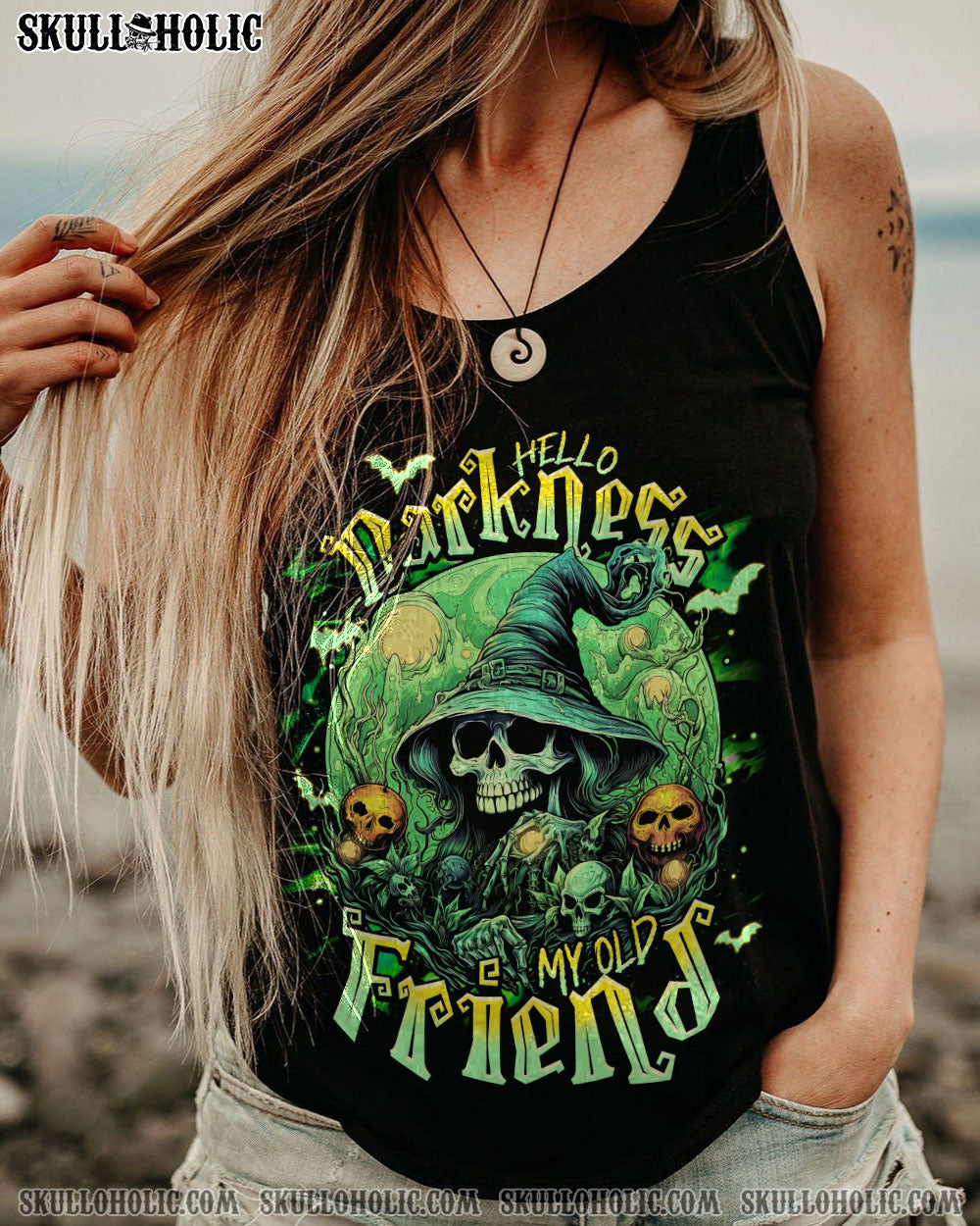 HELLO DARKNESS MY OLD FRIEND WITCH HALLOWEEN ALL OVER PRINT – TLNT0908232