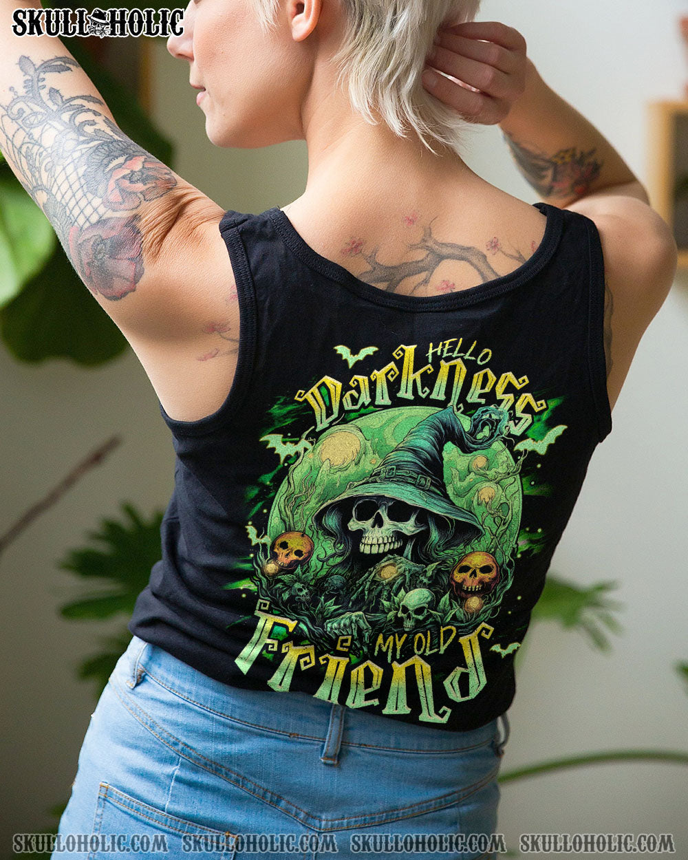 HELLO DARKNESS MY OLD FRIEND WITCH HALLOWEEN ALL OVER PRINT – TLNT0908232