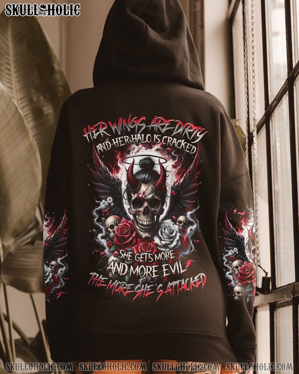 HER WINGS ARE DIRTY AND HER HALO IS CRACKED ALL OVER PRINT – TYQY2204242