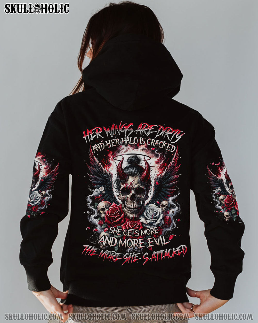 HER WINGS ARE DIRTY AND HER HALO IS CRACKED ALL OVER PRINT – TYQY2204242