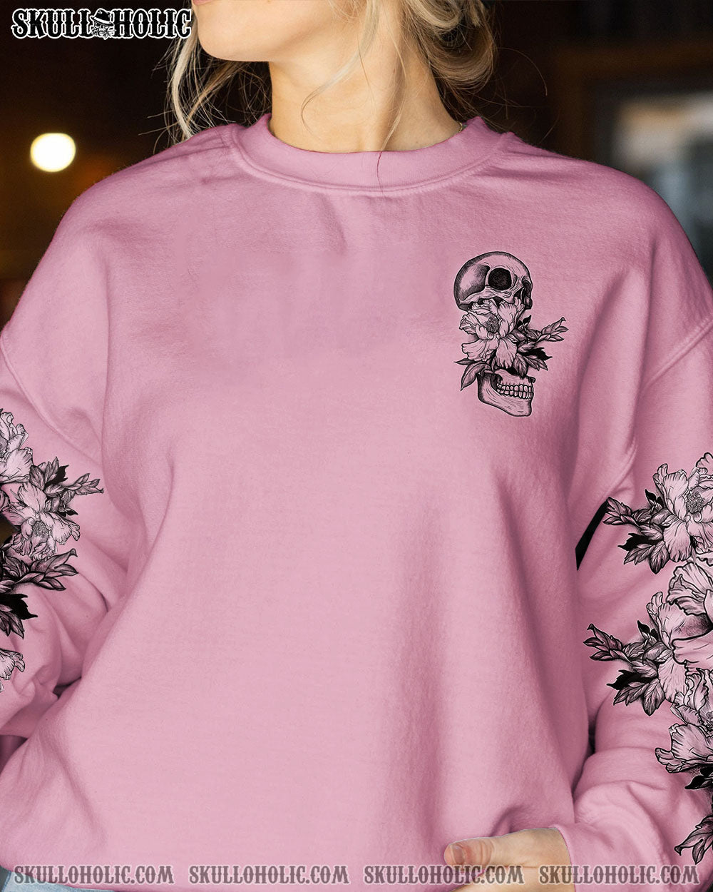 I AM A SWEET GIRL BUT IF YOU PISS ME OFF FLOWER SKULL ALL OVER PRINT – YHHN2112224