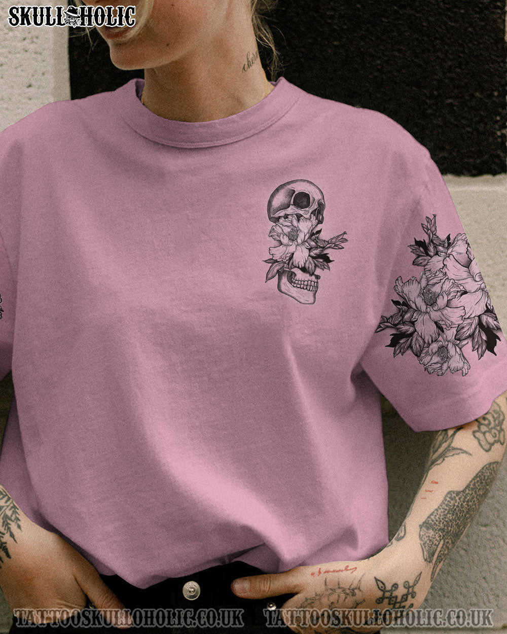 I AM A SWEET GIRL BUT IF YOU PISS ME OFF FLOWER SKULL ALL OVER PRINT – YHHN2112224