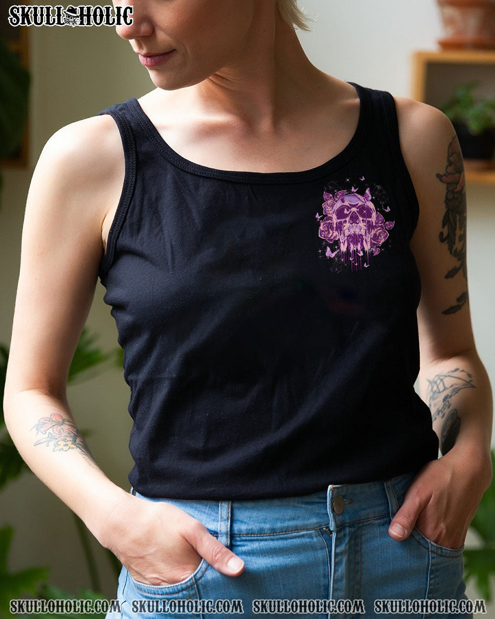 I AM A SWEET GIRL BUT IF YOU PISS ME OFF ROSE BUTTERFLY SKULL ALL OVER PRINT – TLTW0302232