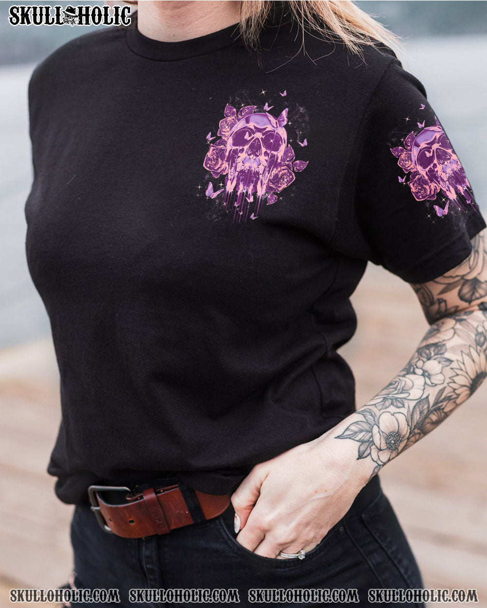 I AM A SWEET GIRL BUT IF YOU PISS ME OFF ROSE BUTTERFLY SKULL ALL OVER PRINT – TLTW0302232