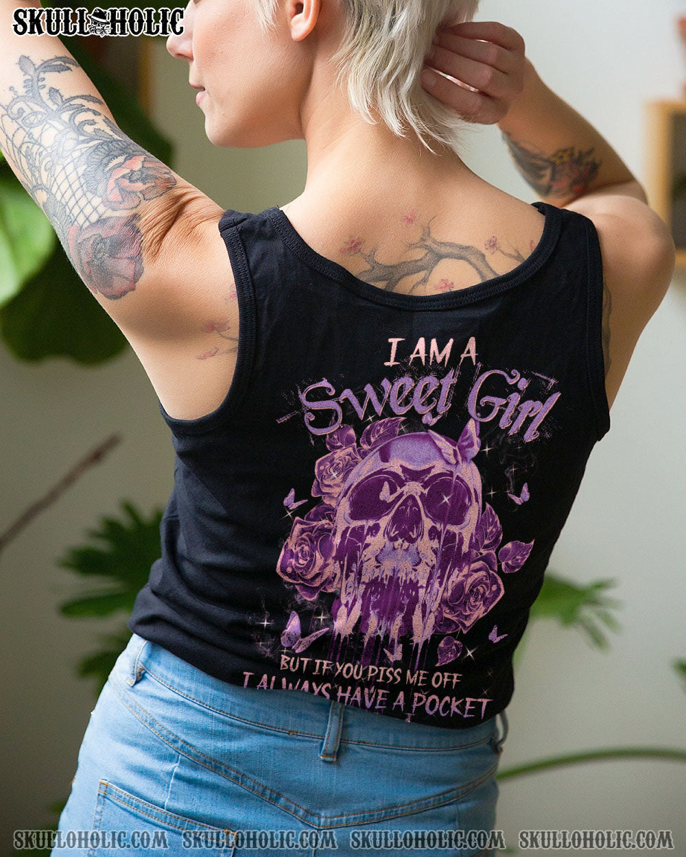I AM A SWEET GIRL BUT IF YOU PISS ME OFF ROSE BUTTERFLY SKULL ALL OVER PRINT – TLTW0302232