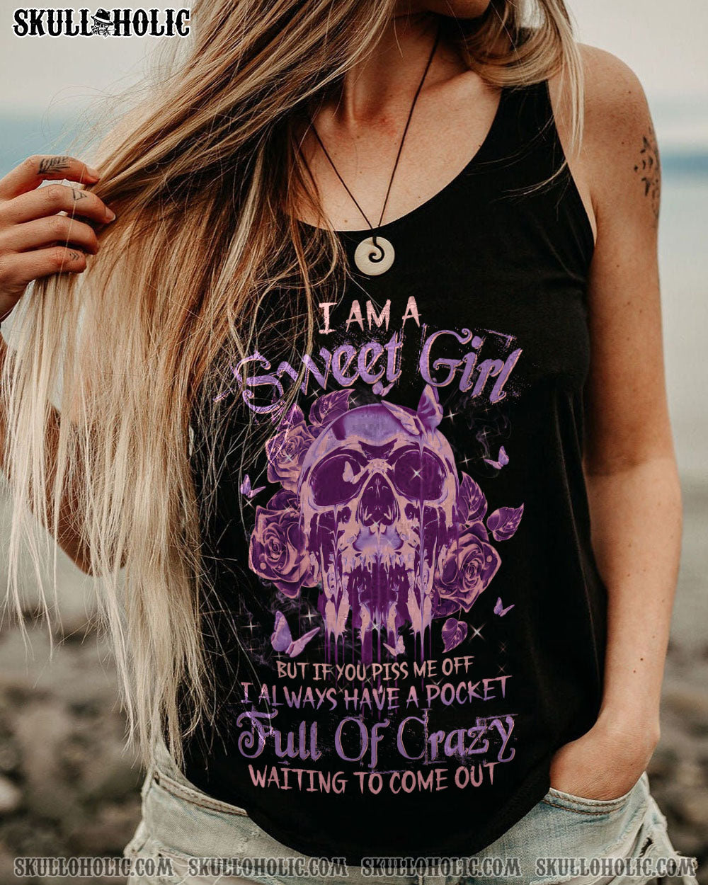 I AM A SWEET GIRL BUT IF YOU PISS ME OFF ROSE BUTTERFLY SKULL ALL OVER PRINT – TLTW0302232