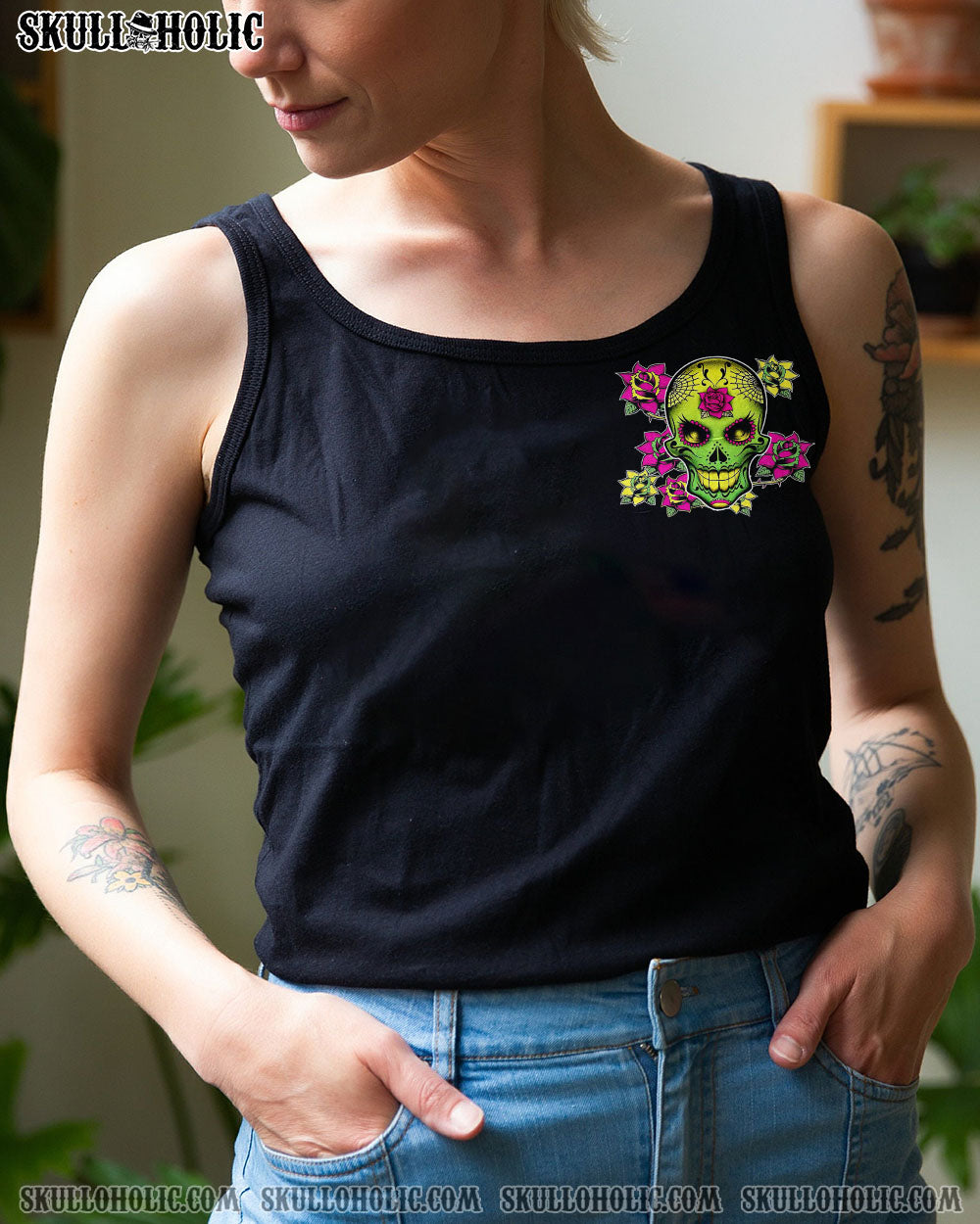 I AM A SWEET GIRL BUT IF YOU PISS ME OFF SUGAR SKULL ALL OVER PRINT – TLTW0612222