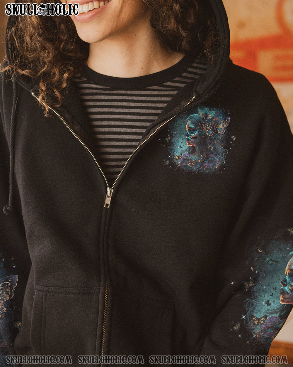 I AM A SWEET GIRL BUT IF YOU PISS ME OFF SUGAR SKULL BUTTERFLY ALL OVER PRINT – TLTW1402232