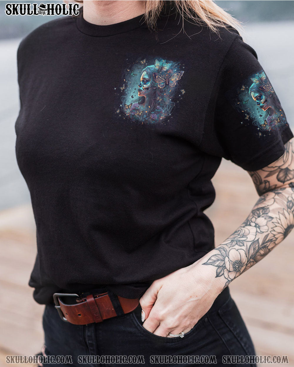 I AM A SWEET GIRL BUT IF YOU PISS ME OFF SUGAR SKULL BUTTERFLY ALL OVER PRINT – TLTW1402232