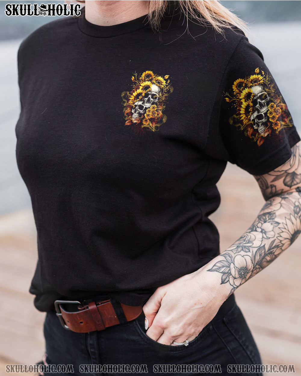 I AM A SWEET GIRL BUT IF YOU PISS ME OFF SUNFLOWER SKULL ALL OVER PRINT – TLTW0703235