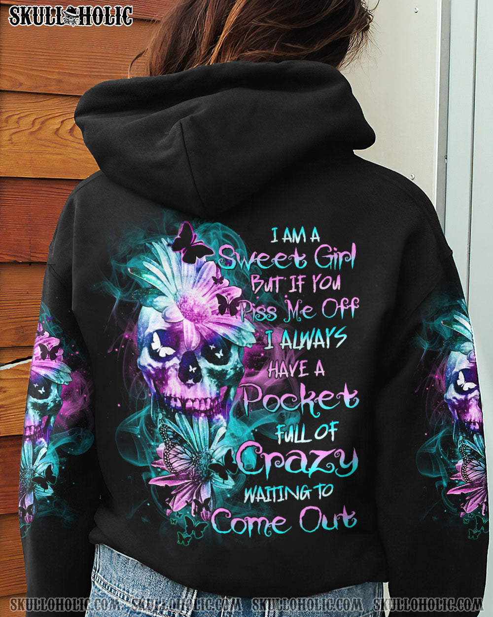 I AM A SWEET GIRL DAISY SKULL ALL OVER PRINT – TLTR1701231