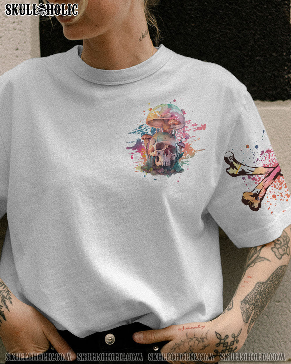 I AM A SWEET GIRL MUSHROOMS SKULL ALL OVER PRINT – YHHG0202231