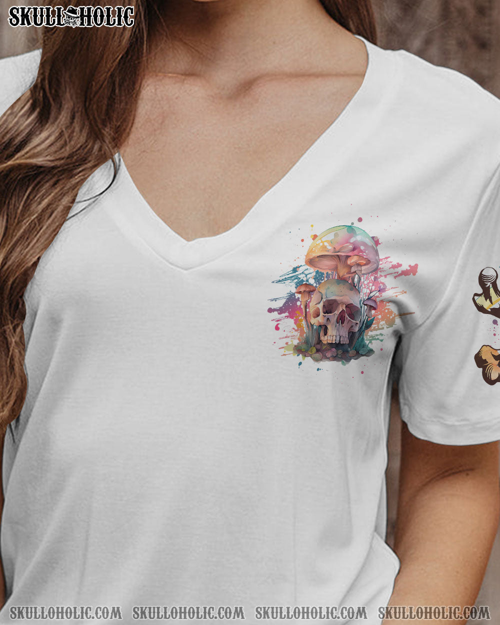 I AM A SWEET GIRL MUSHROOMS SKULL ALL OVER PRINT – YHHG0202231