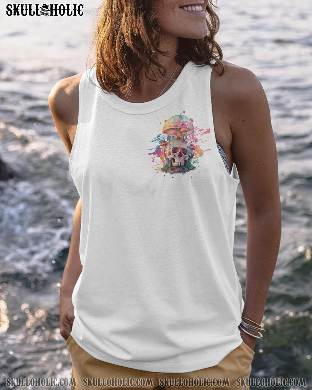 I AM A SWEET GIRL MUSHROOMS SKULL ALL OVER PRINT – YHHG0202231