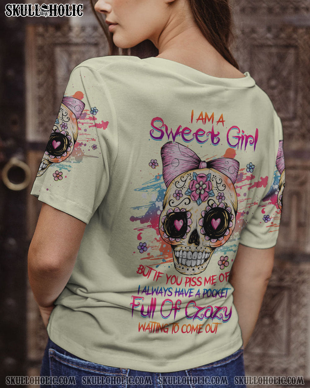 I AM A SWEET GIRL SKULL ALL OVER PRINT – YHHG0203231