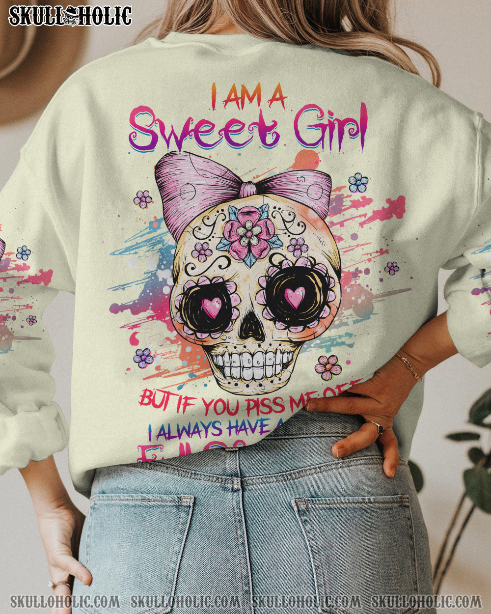 I AM A SWEET GIRL SKULL ALL OVER PRINT – YHHG0203231