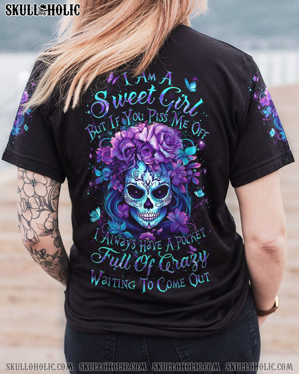 I AM A SWEET GIRL SUGAR SKULL ALL OVER PRINT – YHDU0910233