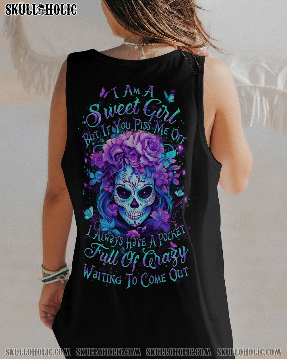 I AM A SWEET GIRL SUGAR SKULL ALL OVER PRINT – YHDU0910233