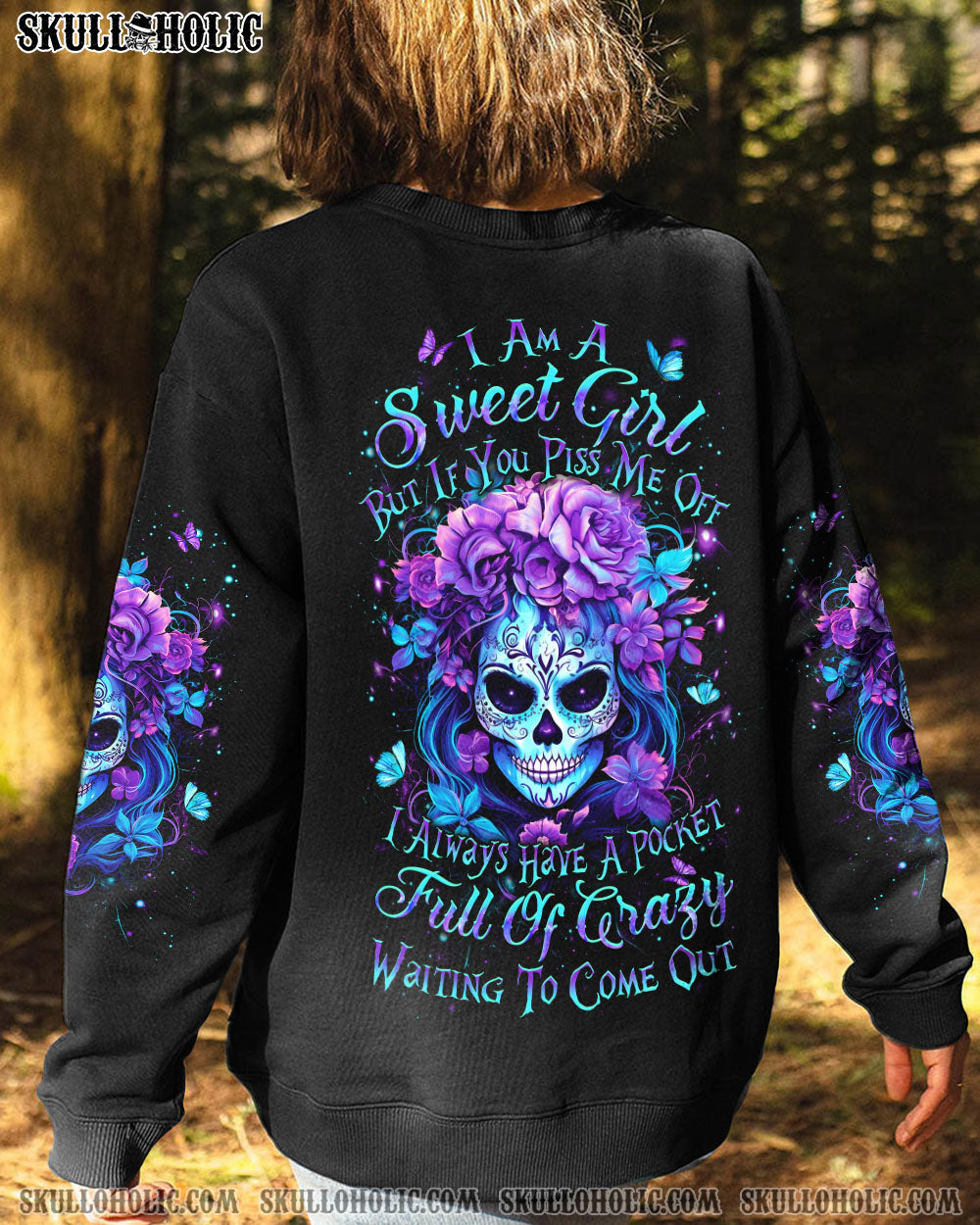 I AM A SWEET GIRL SUGAR SKULL ALL OVER PRINT – YHDU0910233