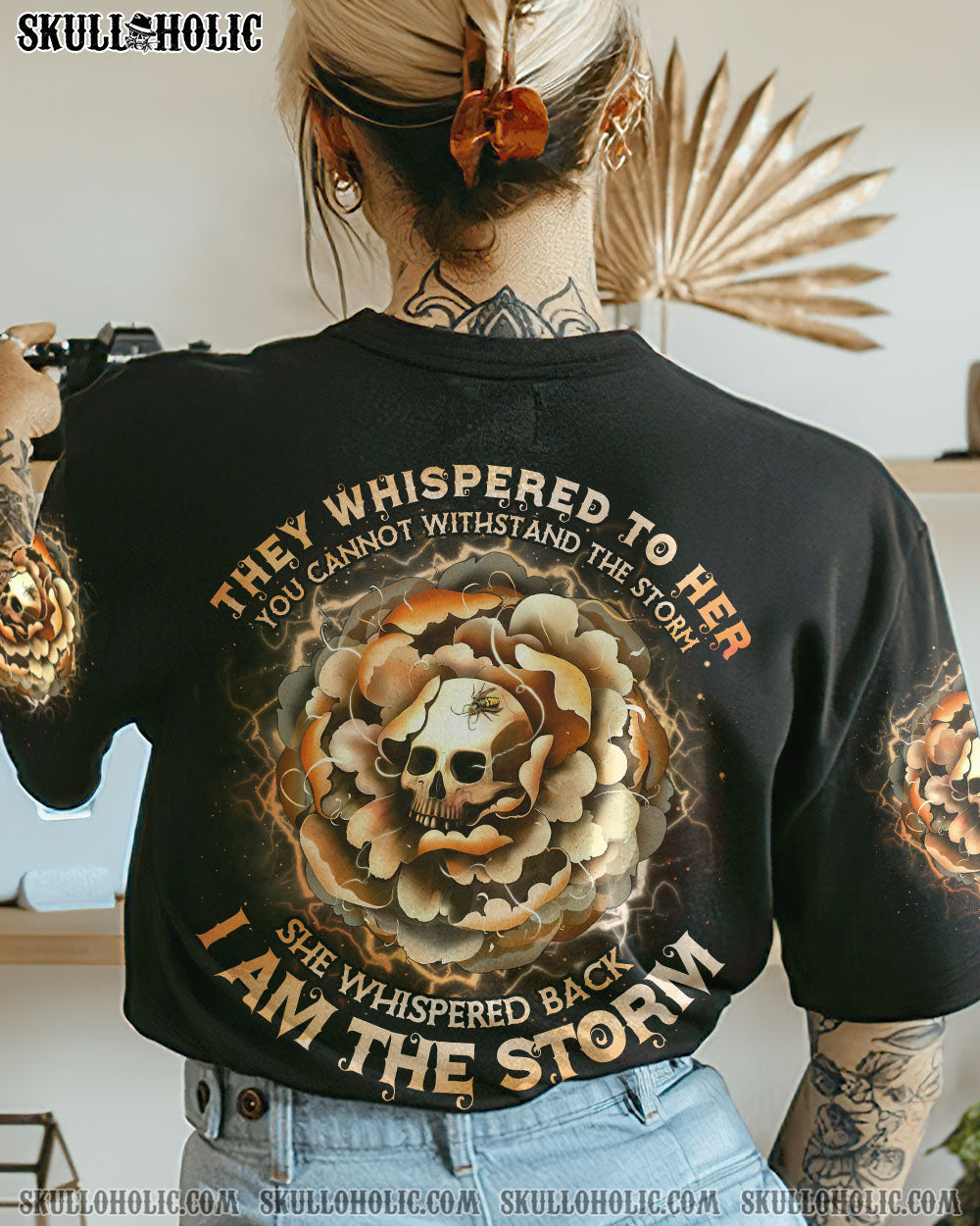 I AM THE STORM FLOWER SKULL ALL OVER PRINT – TLNO0202232