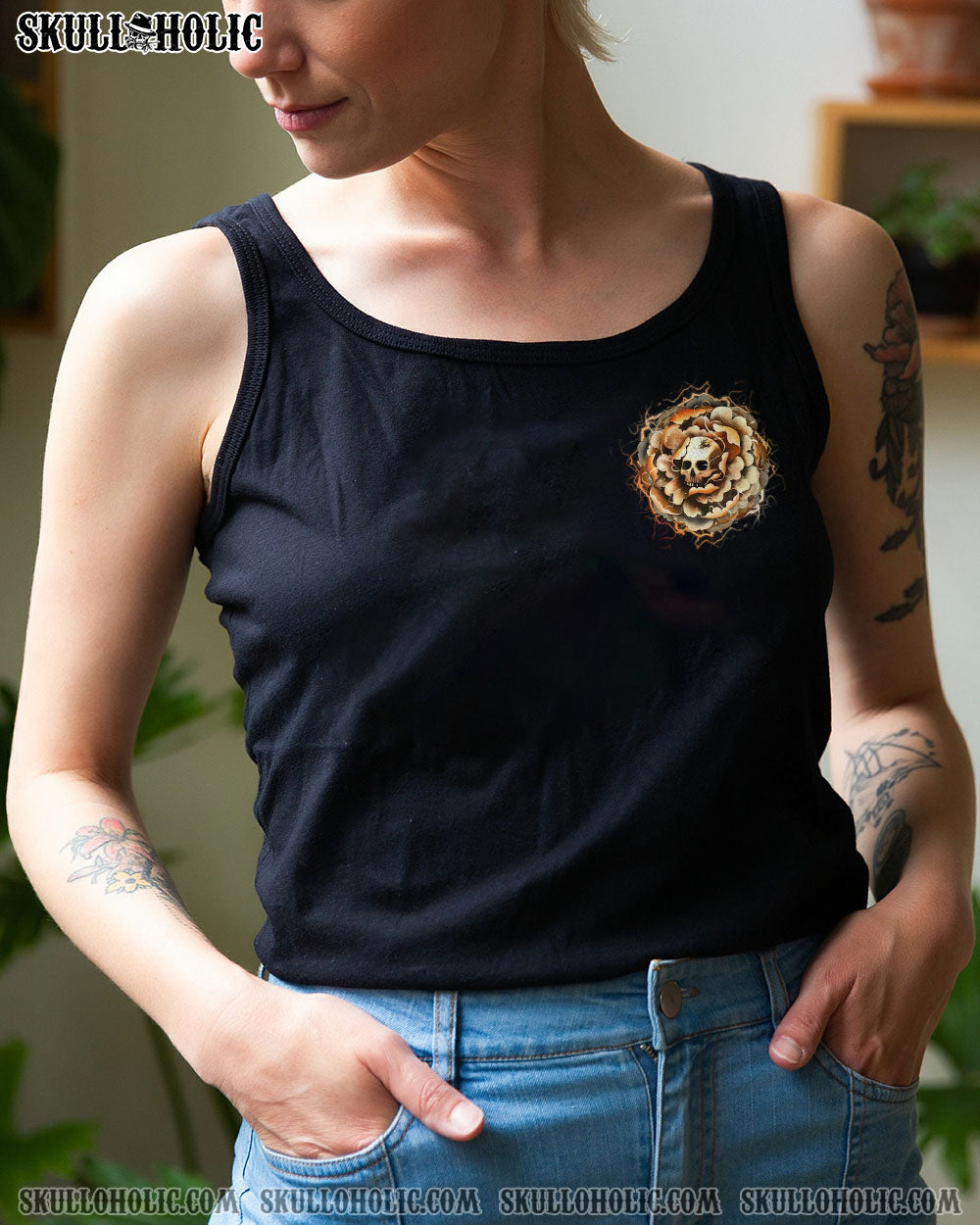 I AM THE STORM FLOWER SKULL ALL OVER PRINT – TLNO0202232