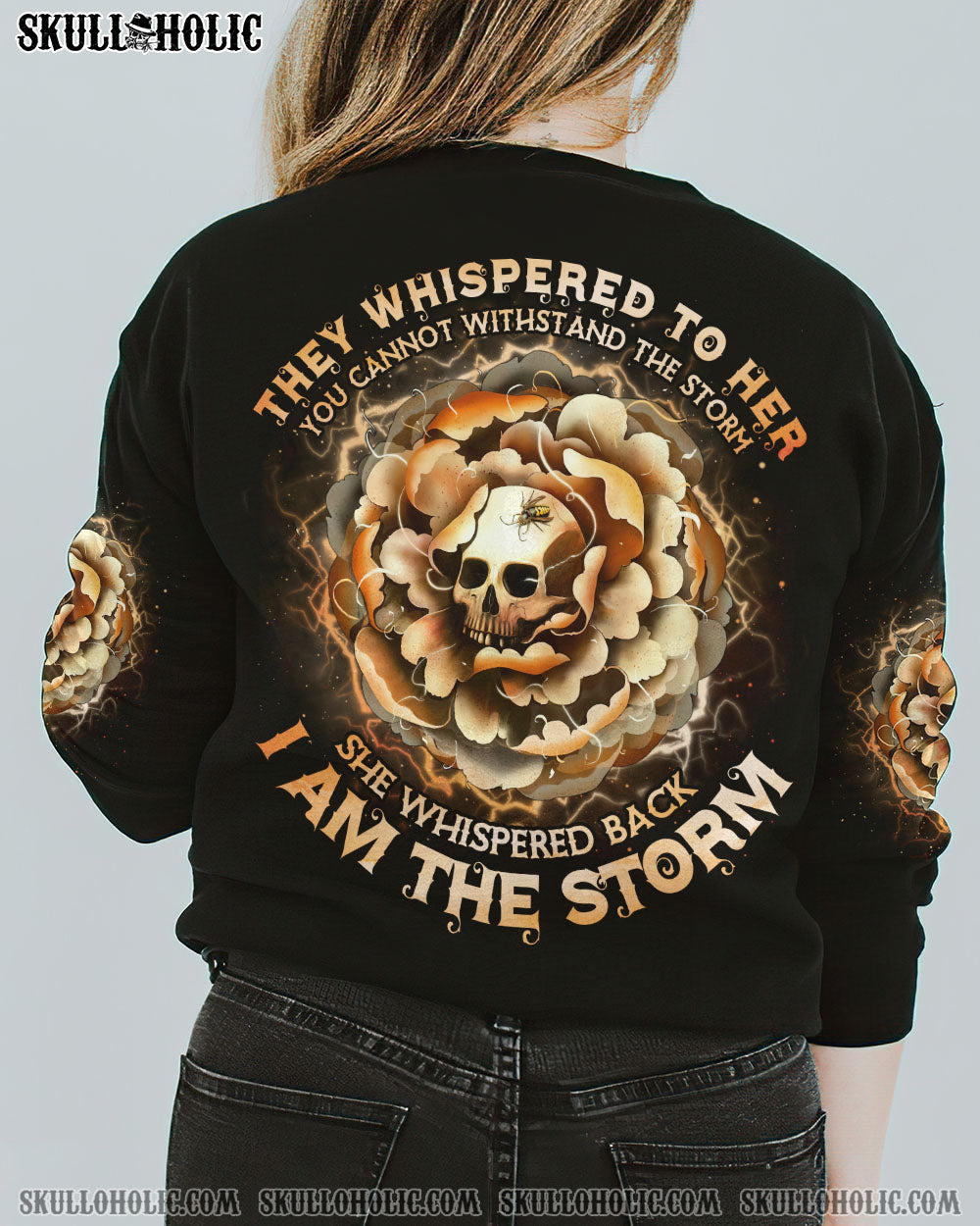 I AM THE STORM FLOWER SKULL ALL OVER PRINT – TLNO0202232
