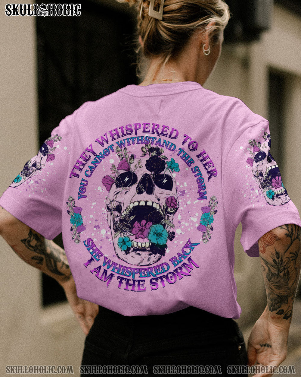 I AM THE STORM FLOWER SKULL ALL OVER PRINT – YHDU1503234