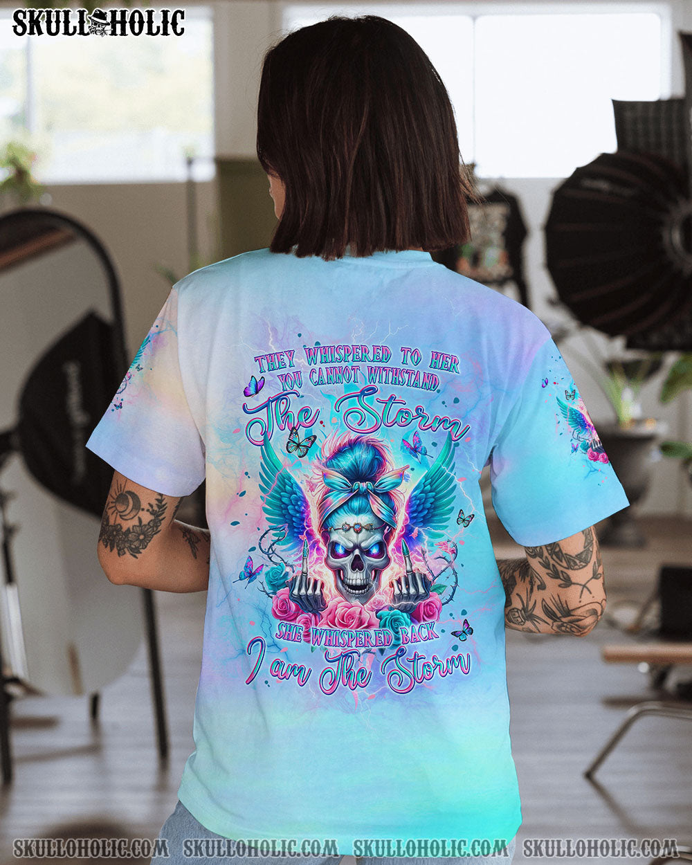 I AM THE STORM MESSY BUN WINGS ALL OVER PRINT – TLPQ0705242