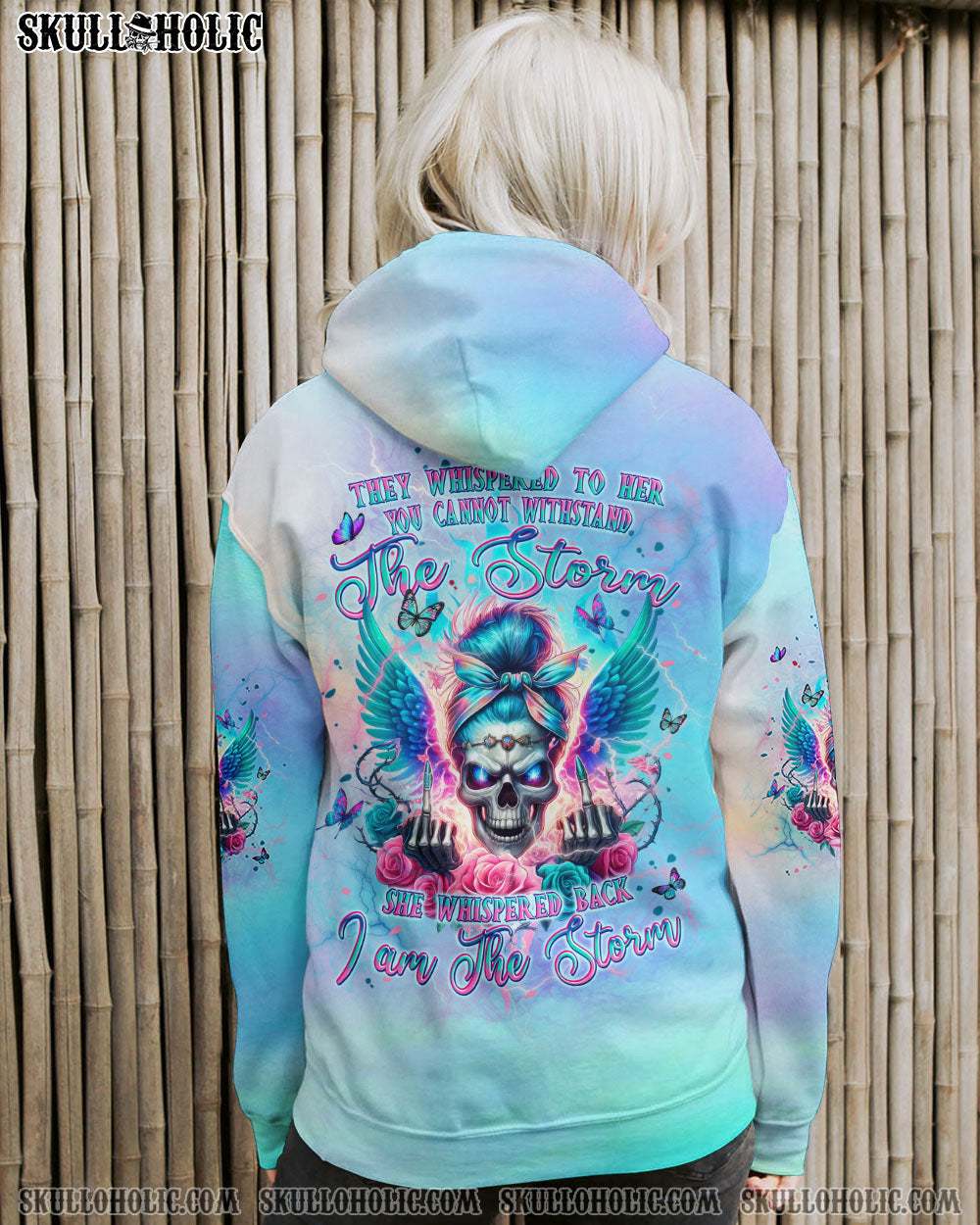 I AM THE STORM MESSY BUN WINGS ALL OVER PRINT – TLPQ0705242