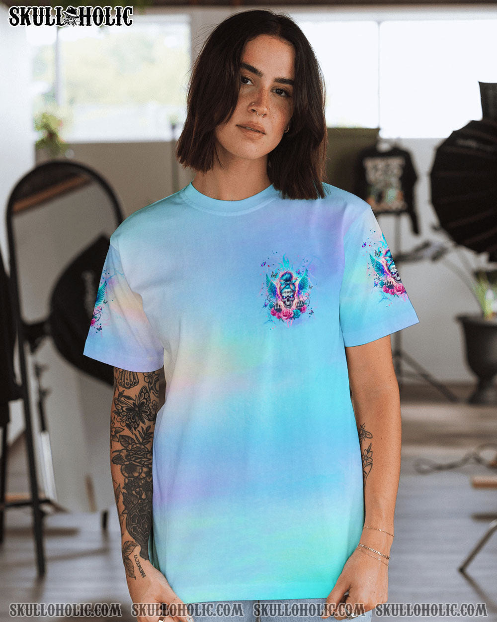 I AM THE STORM MESSY BUN WINGS ALL OVER PRINT – TLPQ0705242