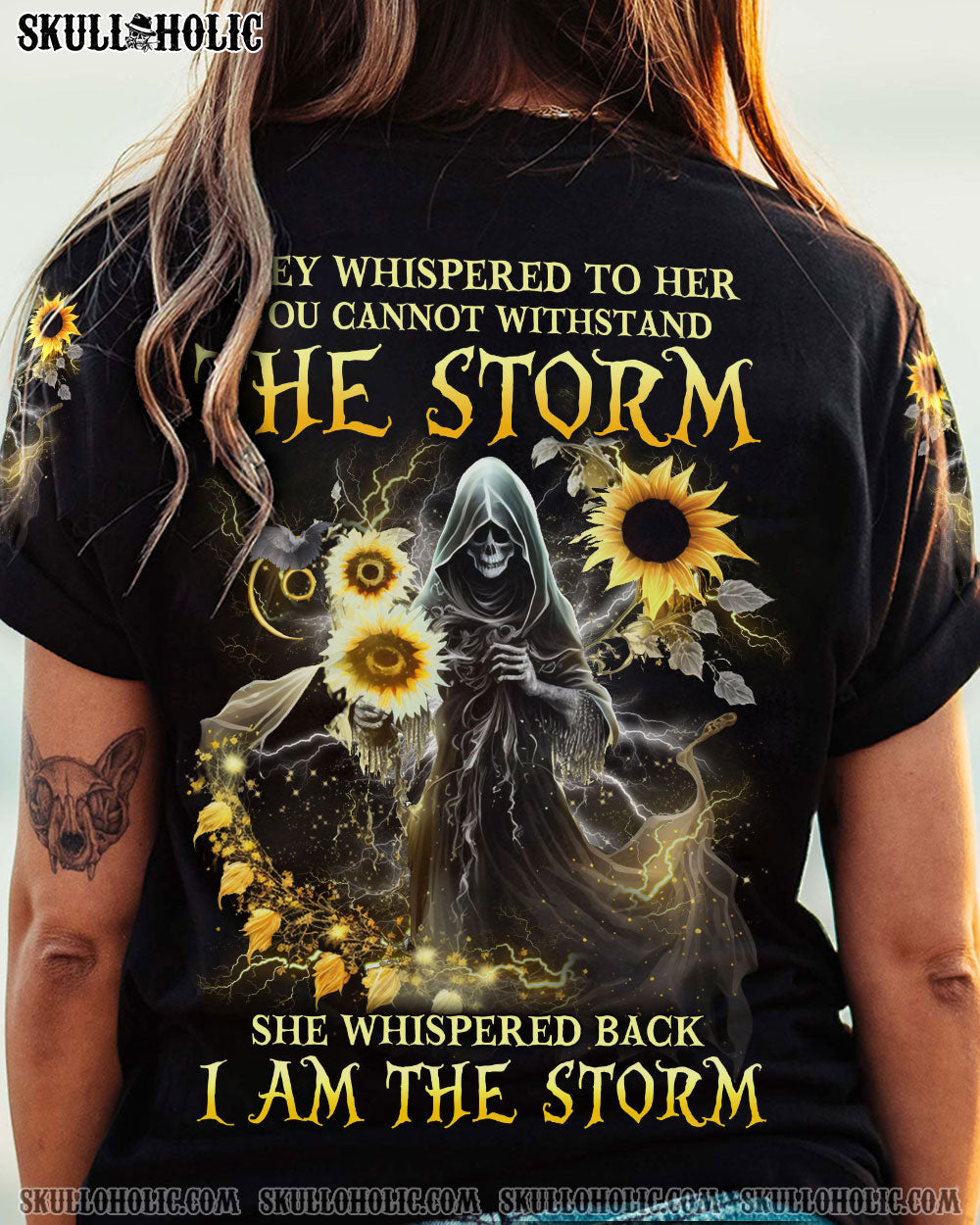 I AM THE STORM REAPER SUNFLOWER ROSES WINGS ALL OVER PRINT - YHLN1503234