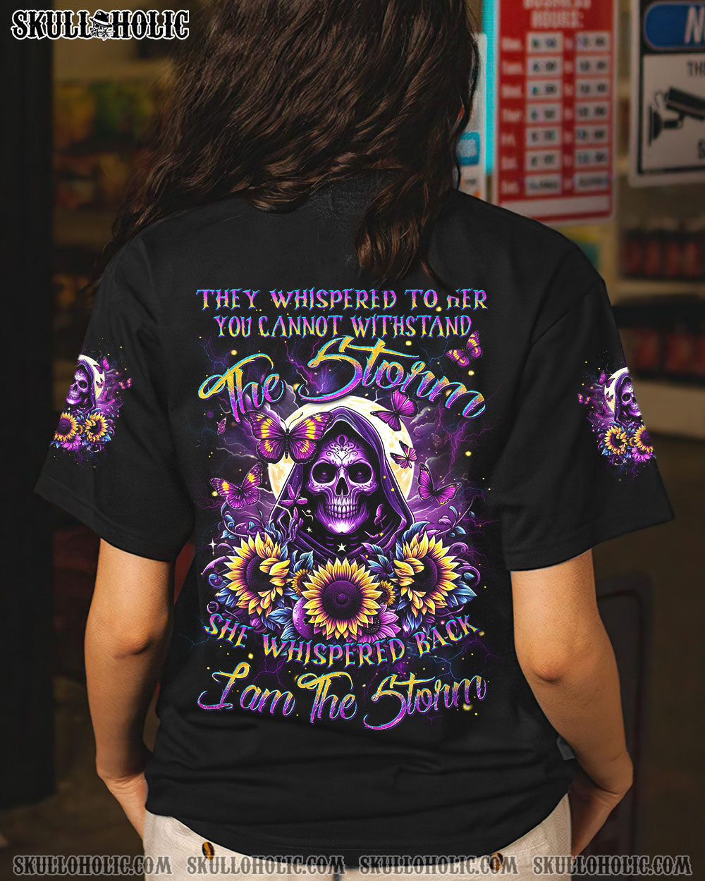 I AM THE STORM REAPER SUNFLOWERS ALL OVER PRINT – YHDU0102241