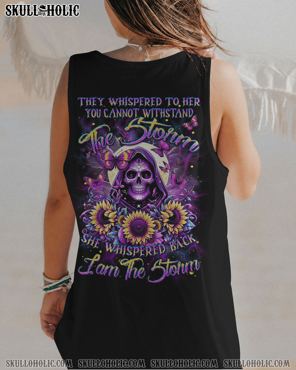 I AM THE STORM REAPER SUNFLOWERS ALL OVER PRINT – YHDU0102241