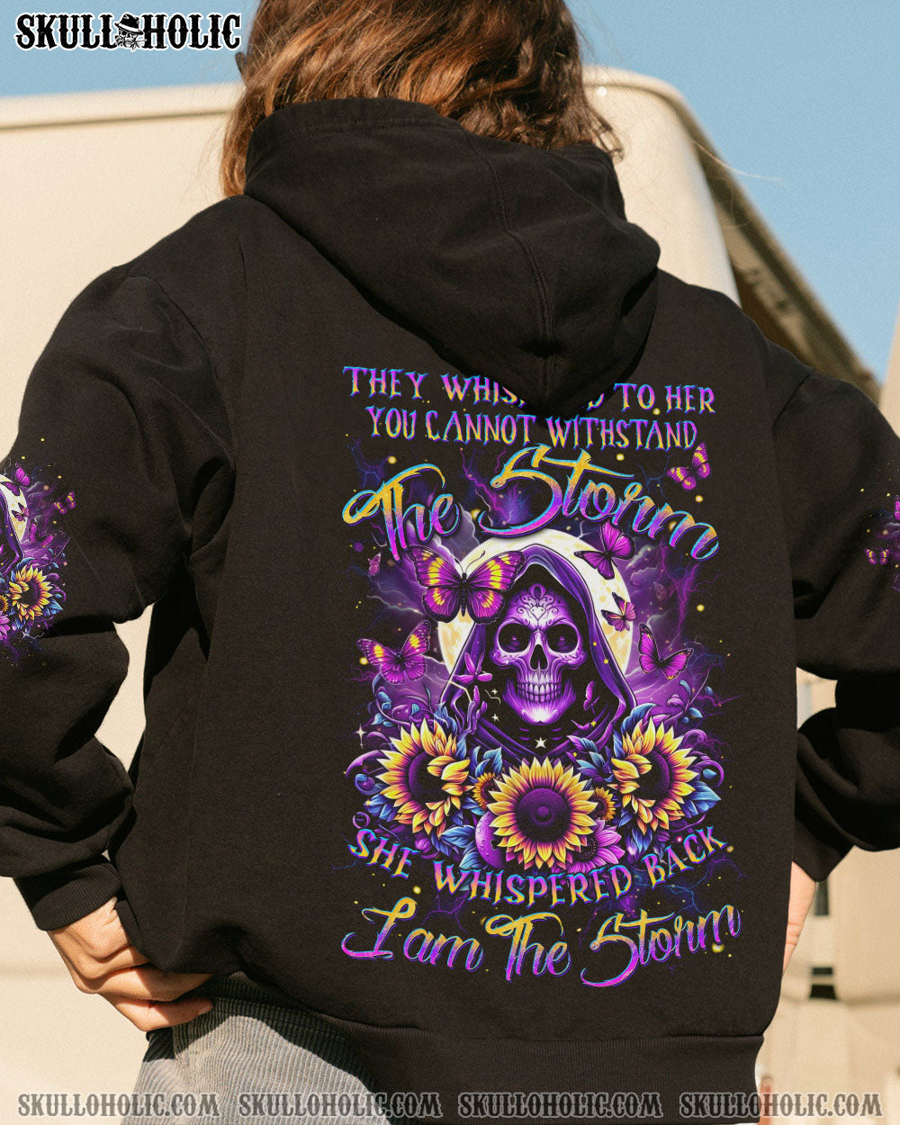 I AM THE STORM REAPER SUNFLOWERS ALL OVER PRINT – YHDU0102241