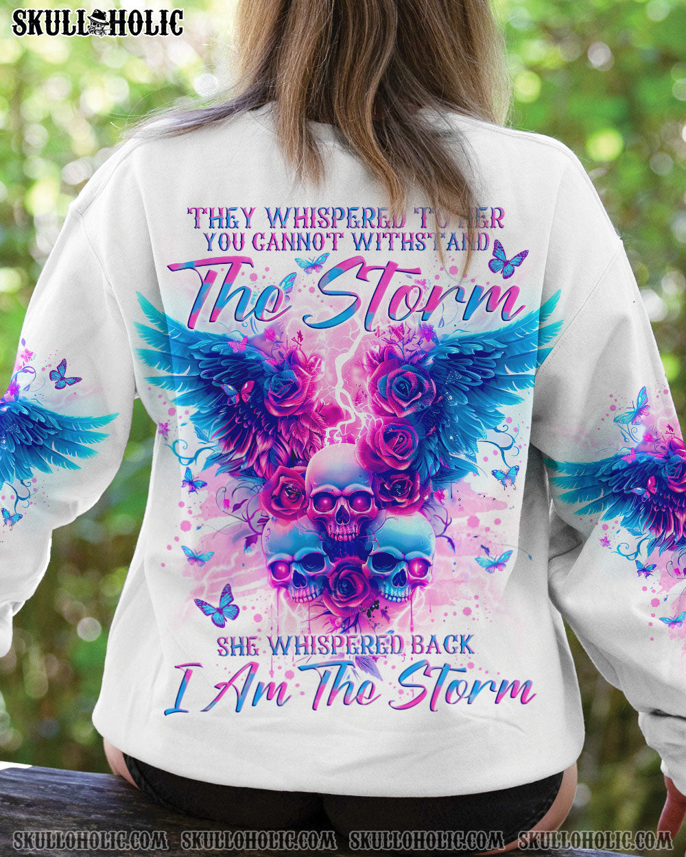 I AM THE STORM ROSES WINGS SKULL ALL OVER PRINT – TLNO1004241