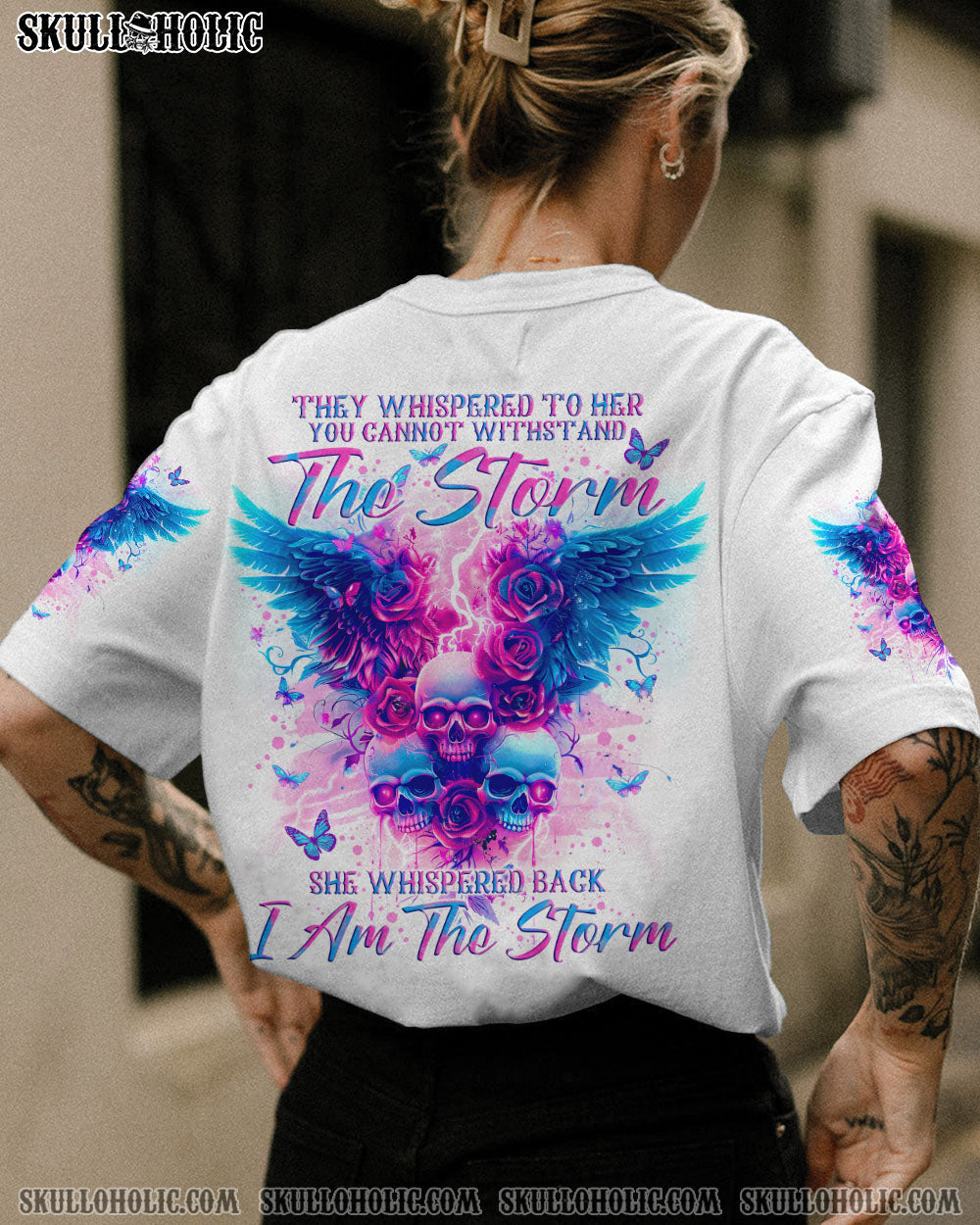 I AM THE STORM ROSES WINGS SKULL ALL OVER PRINT – TLNO1004241