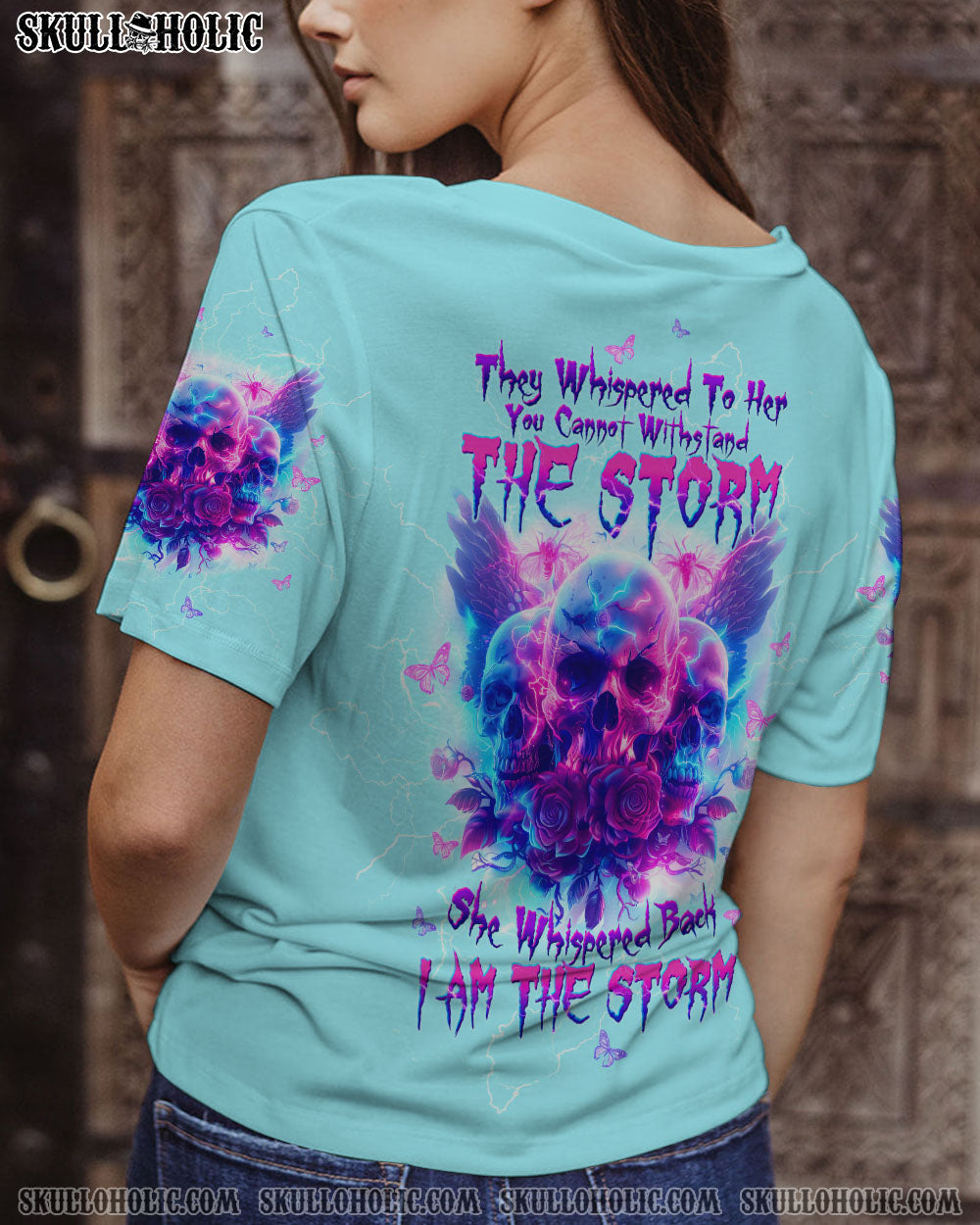 I AM THE STORM ROSES WINGS SKULL ALL OVER PRINT – TLTW1204241