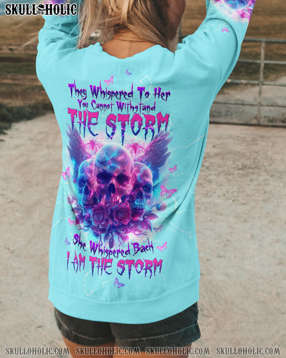 I AM THE STORM ROSES WINGS SKULL ALL OVER PRINT – TLTW1204241