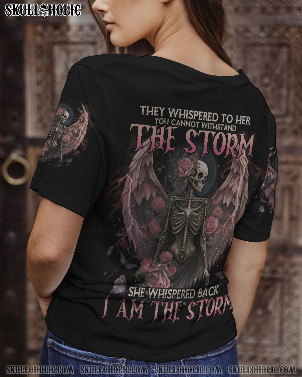 I AM THE STORM SKELETON ROSES WINGS ALL OVER PRINT – TLNO0302232