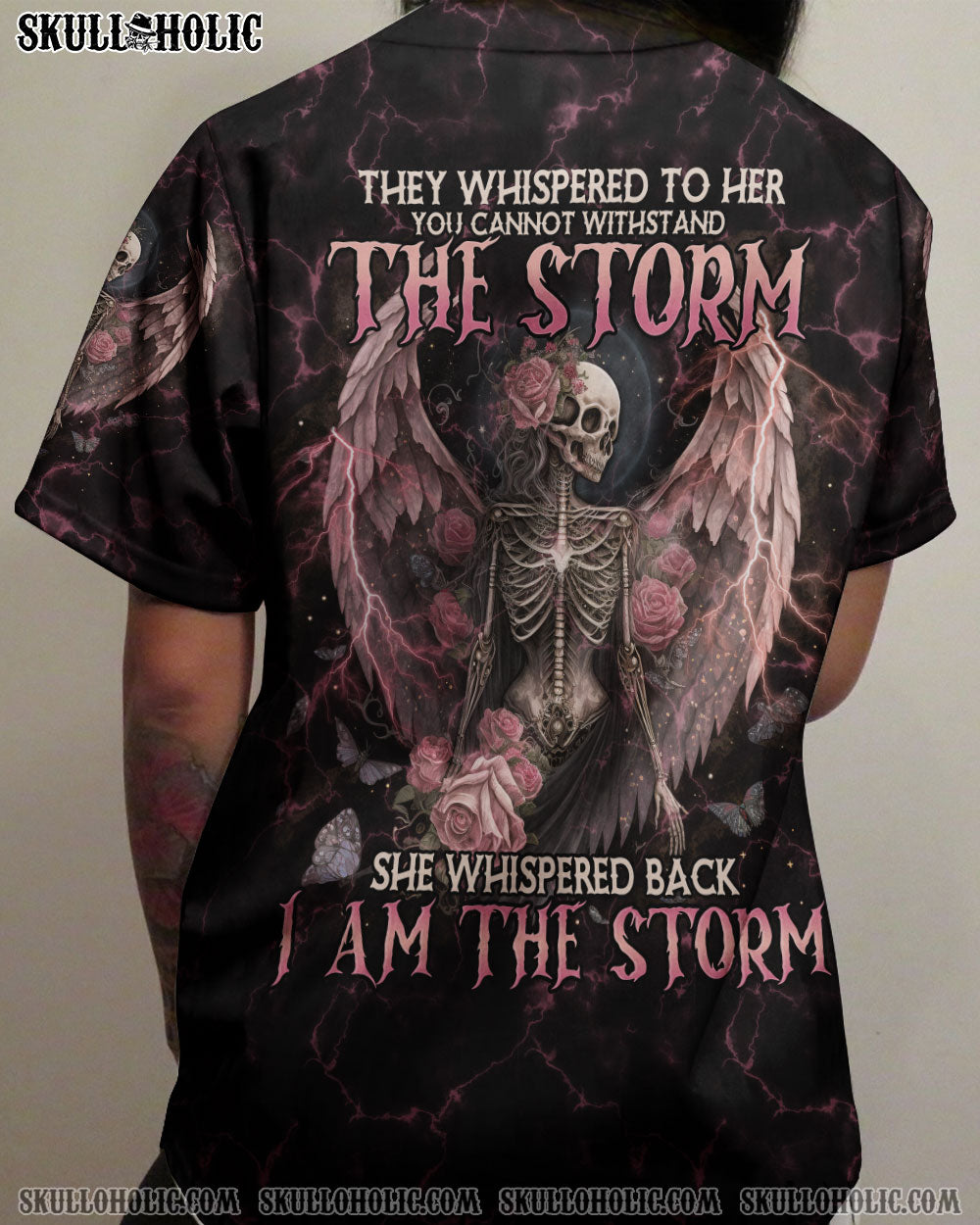 I AM THE STORM SKELETON ROSES WINGS BASEBALL JERSEY – TLNO0702232